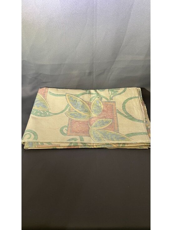 Other - 38" x 54" Fabric With Leaf Motif And Subtle Color Palette
